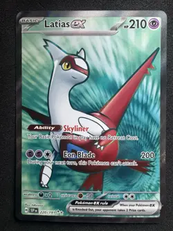 Latias ex Surging Sparks Full Art 220/191 Ultra Rare Holo English Pokemon Card - Image 1