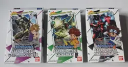 3x Digimon Card Game Starter Set Green Black Violet New Sealed - Image 1