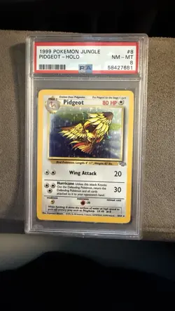 1999 Pidgeot-Holo #8 Jungle Pokemon Card PSA 8 NM-MT - Image 1