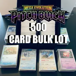 Pitch Black 500 Card Lot Pokemon TCG ME05 - 140 Holo/Reverse - 360 Non Holo NM - Image 1