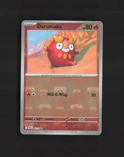 Darumaka 013/086 Black Bolt Reverse MASTER BALL Holo Pokemon Card NM - Image 1