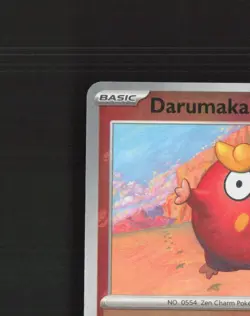 Darumaka 013/086 Black Bolt Reverse MASTER BALL Holo Pokemon Card NM - Image 3