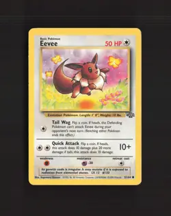 Eevee 51/64 Jungle Common Holo Pokemon Card LP+ - Image 1