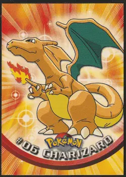 topps Pokemon TV Animation Edition Series 1 Non Holo #06 Charizard #6 Red Logo - Image 1