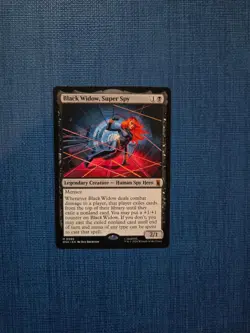 Black Widow, Super Spy 89 Mythic Marvel Super Heroes Magic: The Gathering NM - Image 1
