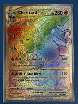 Pokemon Charizard VSTAR Brilliant Stars 174/172 Secret Rainbow Holo TCG NM - Image 2