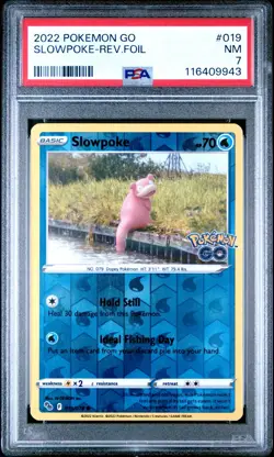 Pokemon: Slowpoke #019 Pokemon GO Reverse Holo | PSA 7 - Image 1