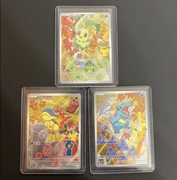 Pokemon TCG 151 Chikorita Cyndaquil Totodile Full Art Holo Lot 001/165+ - Image 1