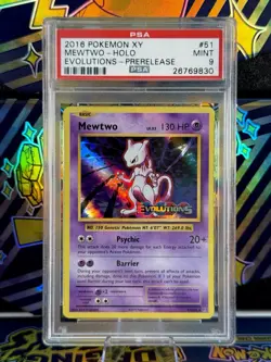 2016 Pokemon XY Evolutions Prerelease Mewtwo PSA 9 - Image 1