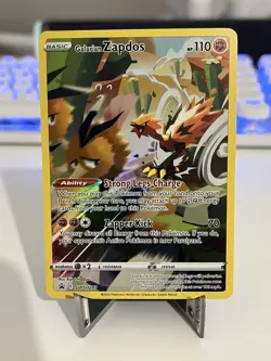 Pokemon Galarian Zapdos SWSH283 Crown Zenith Black Star Promo Near Mint - Image 1
