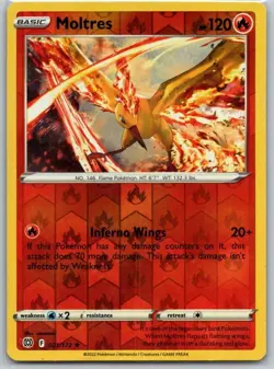 Moltres 021/172 Rare Brilliant Stars Pokemon Reverse Holo Near Mint - Image 1
