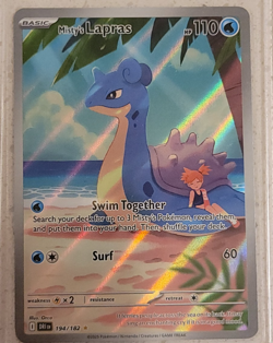 Misty's Lapras 194/182 Illustration Rare SV10: Destined Rivals Pokemon TCG NM - Image 1