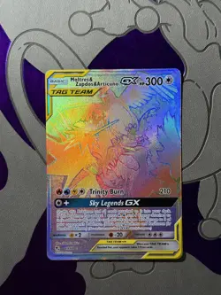 Pokemon TCG Moltres, Zapdos and Articuno GX Rainbow Full Art Hidden Fates 69/68 - Image 1