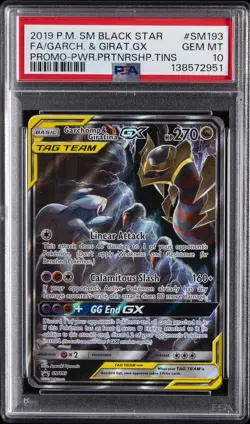 2019 POKEMON SM BLACK STAR PROMO #SM193 FULL ART/GARCHOMP & GIRATINA GX PSA 10 - Image 1