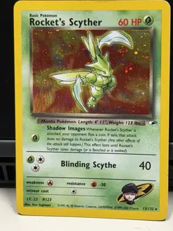 Pokemon TCG Rocket's Scyther Gym Heroes 13/132 Holo Rare Unlimited Eng 2000 60HP - Image 2