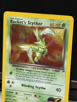 Pokemon TCG Rocket's Scyther Gym Heroes 13/132 Holo Rare Unlimited Eng 2000 60HP - Image 3
