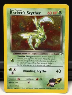 Pokemon TCG Rocket's Scyther Gym Heroes 13/132 Holo Rare Unlimited Eng 2000 60HP - Image 4