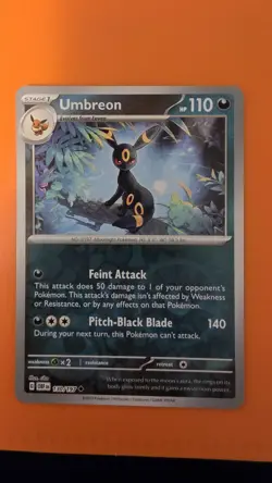 Umbreon 130/197 Uncommon Obsidian Flames Pokemon Reverse Holo Near Mint - Image 1