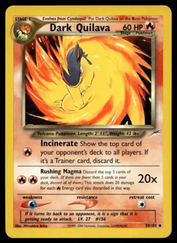 NM Dark Quilava [Neo Destiny 039/105] Unlimited Uncommon Pokemon TCG - Image 1