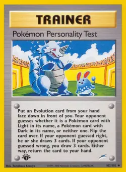 NM Pokemon Personality Test [Neo Destiny 102/105] Unlimited Uncommon Pokemon TCG - Image 1