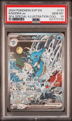 2024 POKEMON SVP EN-SV BLACK STAR PROMO #131 KINGDRA EX PSA 10 - Image 1