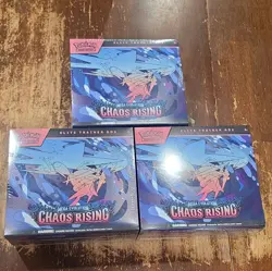 Lot of 3 - Pokemon TCG Chaos Rising Elite Trainer Box ETB SEALED NEW - Image 1