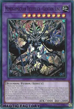 YUGIOH INFO-EN037 Mementomictlan Tecuhtlica - Creation King Super Rare 1st Editi - Image 1