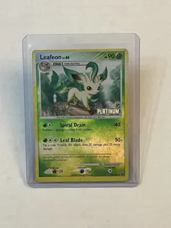 Pokemon TCG Leafeon 24/100 Majestic Dawn Platinum Reverse Holo STAMPED 2008 - Image 1