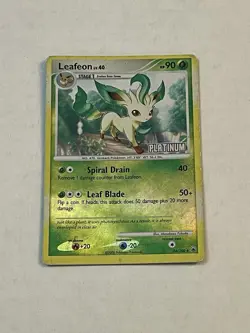 Pokemon TCG Leafeon 24/100 Majestic Dawn Platinum Reverse Holo STAMPED 2008 - Image 3
