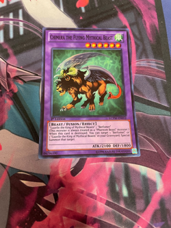 YUGIOH - CHIMERA THE FLYING MYTHICAL BEAST - SUPER RARE - LCYW - 1ST ED - NM - Image 1