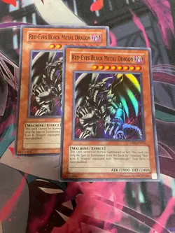 YUGIOH - RED EYES BLACK METAL DRAGON X2 - SUPER RARE - PP01 - LP - Image 1