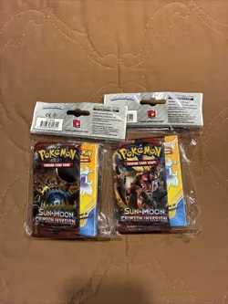 Pokemon TCG 20 card Crimson Invasion Album Packs Factory Sealed Lot Of 2 - Image 1