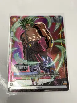 Bandai Dragon Ball Super Card Game Broly FP-066 Store Tournament Winner Foil - Image 1
