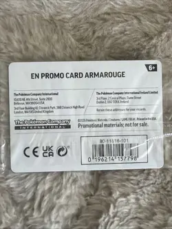 Armarouge Pokemon Best Buy Promo Card 2026 Pitch Black SEALED NM - Image 3