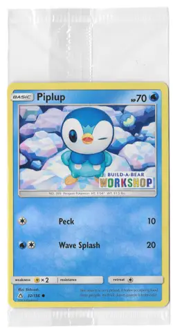 Pokemon Card Piplup 32/156 BUILD-A-BEAR WORKSHOP Promo Stamped SEALED 2018 - Image 1