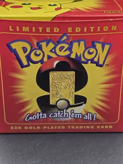 Pokemon 1999 Limited Edition 23K Gold-Plated PIKACHU Trading Card NEW Sealed - Image 5
