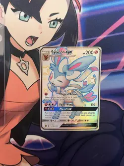 Pokemon Sylveon GX SV76/SV94 Hidden Fates: Shiny Vault Holo Card SIR Umbreon EX - Image 2