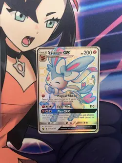 Pokemon Sylveon GX SV76/SV94 Hidden Fates: Shiny Vault Holo Card SIR Umbreon EX - Image 4