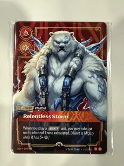 Riftbound METAL Card Volibear Relentless Las Vegas Prize Wall Exclusive English - Image 1