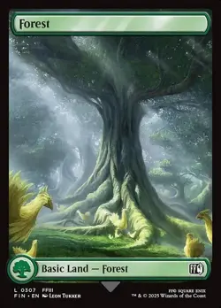 Lot of 20x Forest #307 - FIN Final Fantasy- MTG Magic FULL ART Land NM - Image 1