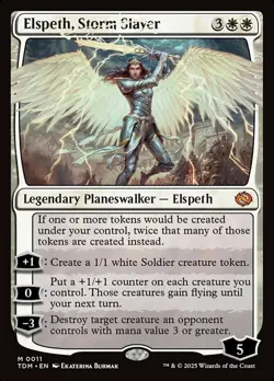 MTG Elspeth, Storm Slayer - Foil, NM-Mint, English Tarkir: Dragonstorm - Image 1