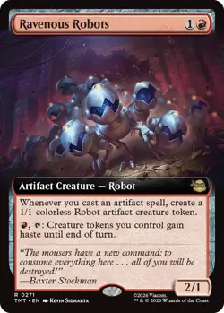 Mint/Near-Mint, English - 1 x MTG Ravenous Robots - Extended Art Teenage Mutant - Image 1