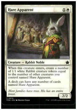 Hare Apparent 15 Common Foundations Magic: The Gathering Near Mint - Image 1