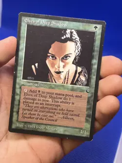 VTG 1994 Magic the Gathering The Dark Elves of Deep Shadow Uncommon MP - Image 2