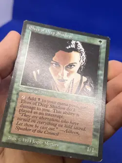 VTG 1994 Magic the Gathering The Dark Elves of Deep Shadow Uncommon MP - Image 4