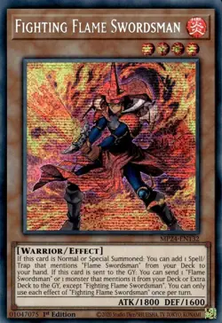 Yu-Gi-Oh! Fighting Flame Swordsman MP24-EN132 Prismatic Secret Rare - Image 1