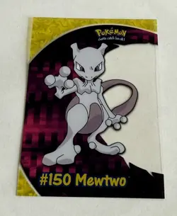 MEWTWO #150 PC5 - BLUE LOGO - translucent/clear - TOPPS POKEMON CARD - - Image 2