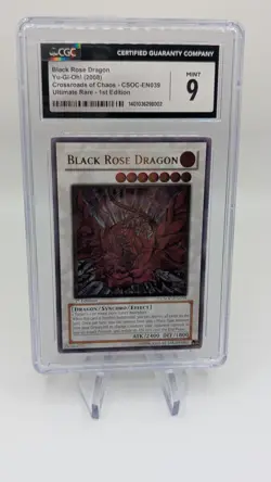 Yu-Gi-Oh 1st Edition CGC 9 Black Rose Dragon Ultimate Rare - Image 1