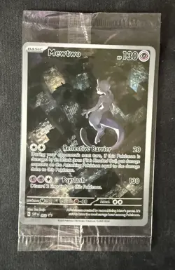Pokemon TCG Mewtwo #052 151 UPC Black Star Promo Card Sealed #C - Image 1