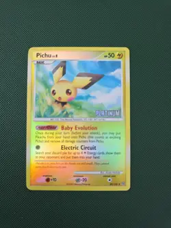 Pichu Lv. 8 45/100 Reverse Holo Uncommon Pokemon Platinum LP Card stamped - Image 1